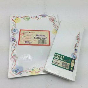 Holiday Letterhead Christmas Holiday String Lights 25 Count 50 Count Envelops